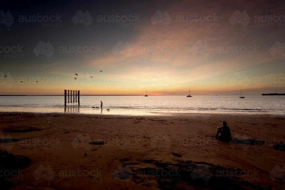 Sunset at Fannie Bay, Darwin - Australian Stock Image