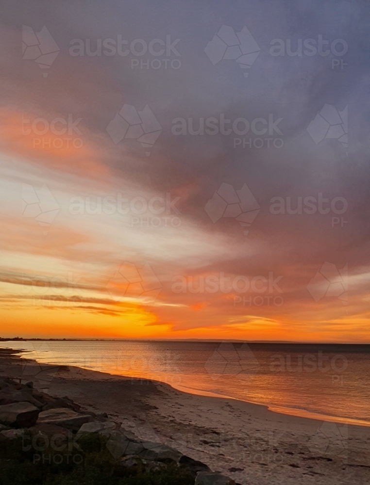 Sunset at the beach - Australian Stock Image