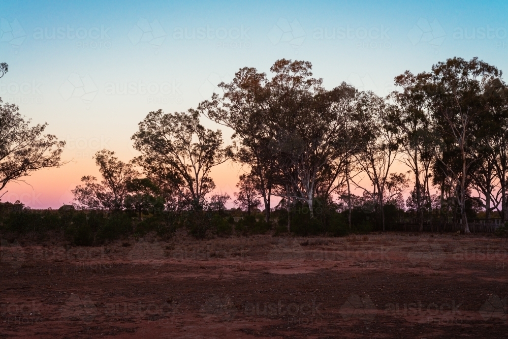 sunset in outback Australia - Australian Stock Image