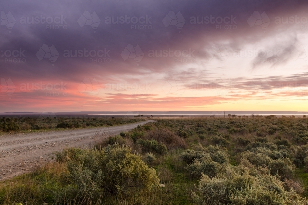 Sunset in the outback - Australian Stock Image