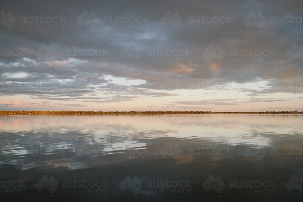 Sunset over Lake Yealering WA - Australian Stock Image