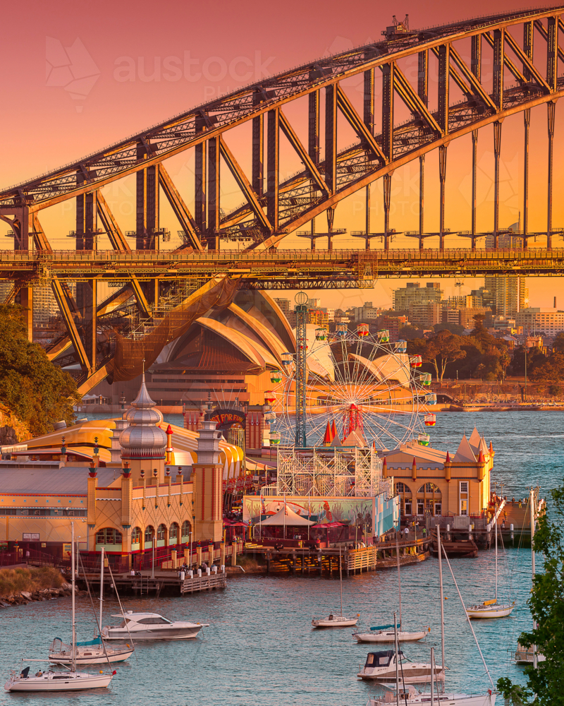 Sunset over Lavender Bay - Australian Stock Image