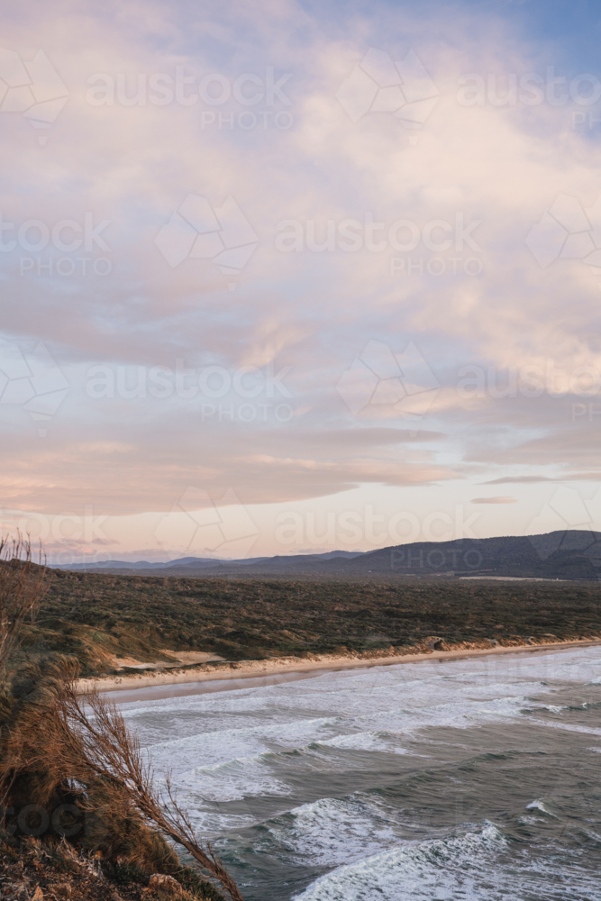 Sunset over northern tasmania - Australian Stock Image