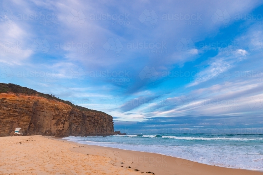 Sunset sky over Redhead Beach, Newcastle NSW - Australian Stock Image