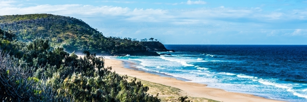 Sunshine Beach Panorama - Australian Stock Image