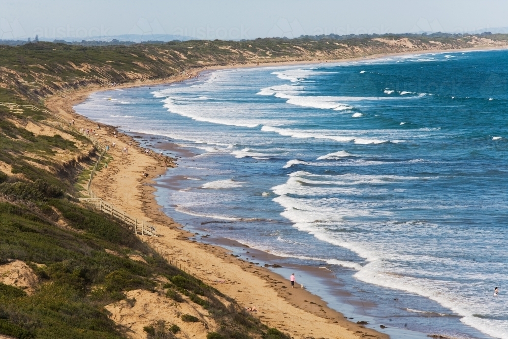 Surf beach and sand dunes - Australian Stock Image