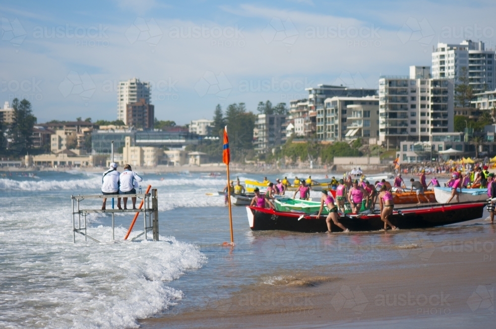 Surf boat racing carnival - Australian Stock Image