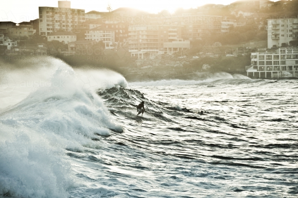 Surfer in Bondi Beach - Australian Stock Image