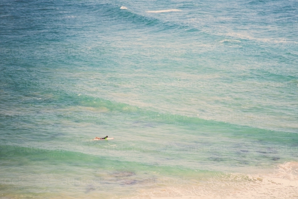 Surfer waiting for his wave - Australian Stock Image