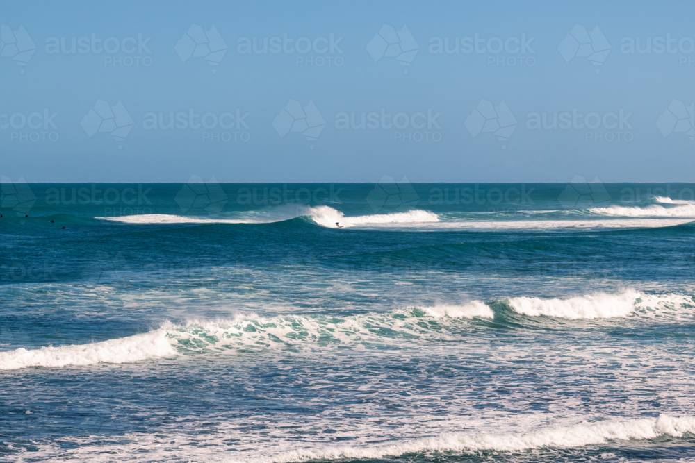 Surfing at Cactus Beach, South Australia - Australian Stock Image