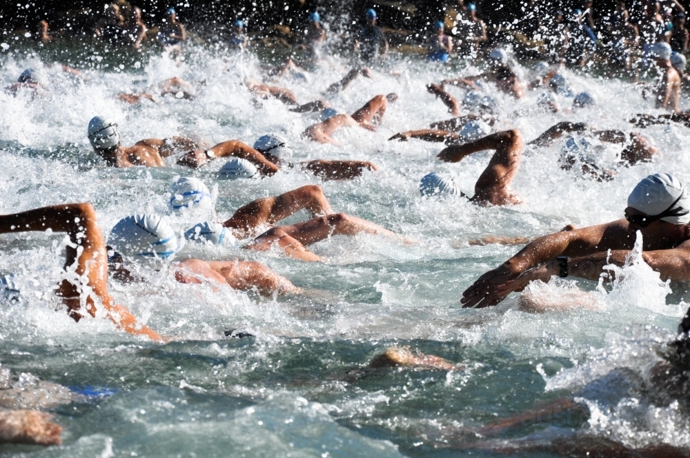 Swim race - Australian Stock Image