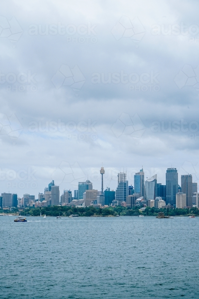 Sydney CBD buildings by the harbour - city skyline - Australian Stock Image