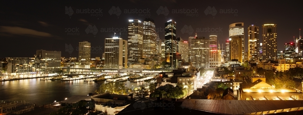 Sydney CBD by night - Australian Stock Image