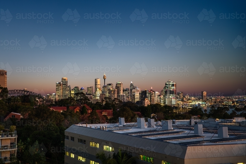 Sydney CBD on dusk - Australian Stock Image