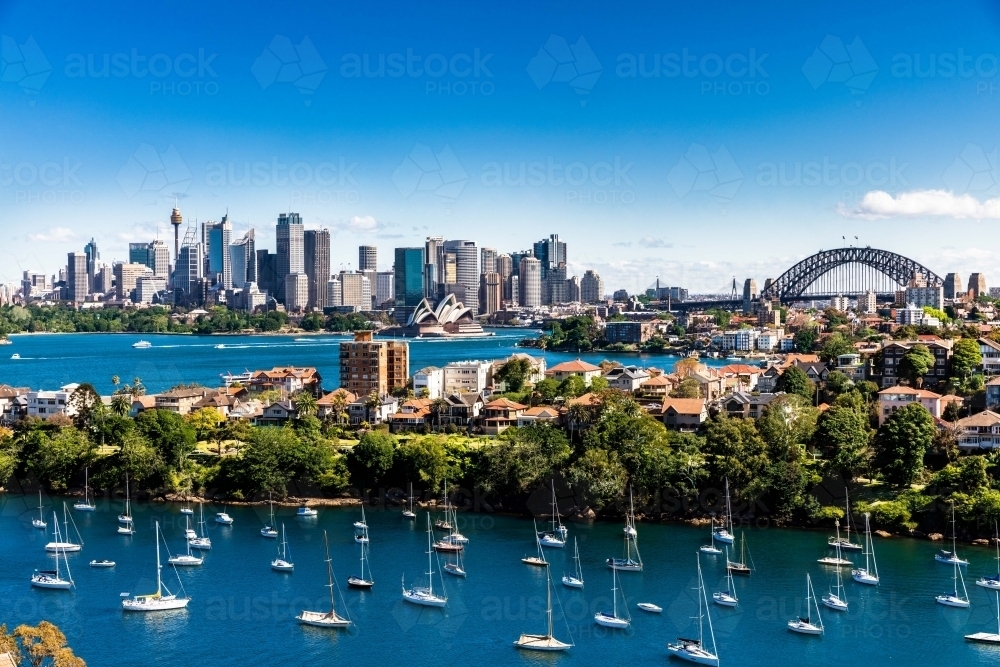 Sydney city and its harbour - Australian Stock Image