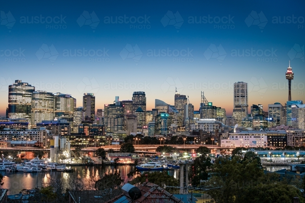 Sydney city on dusk - Australian Stock Image