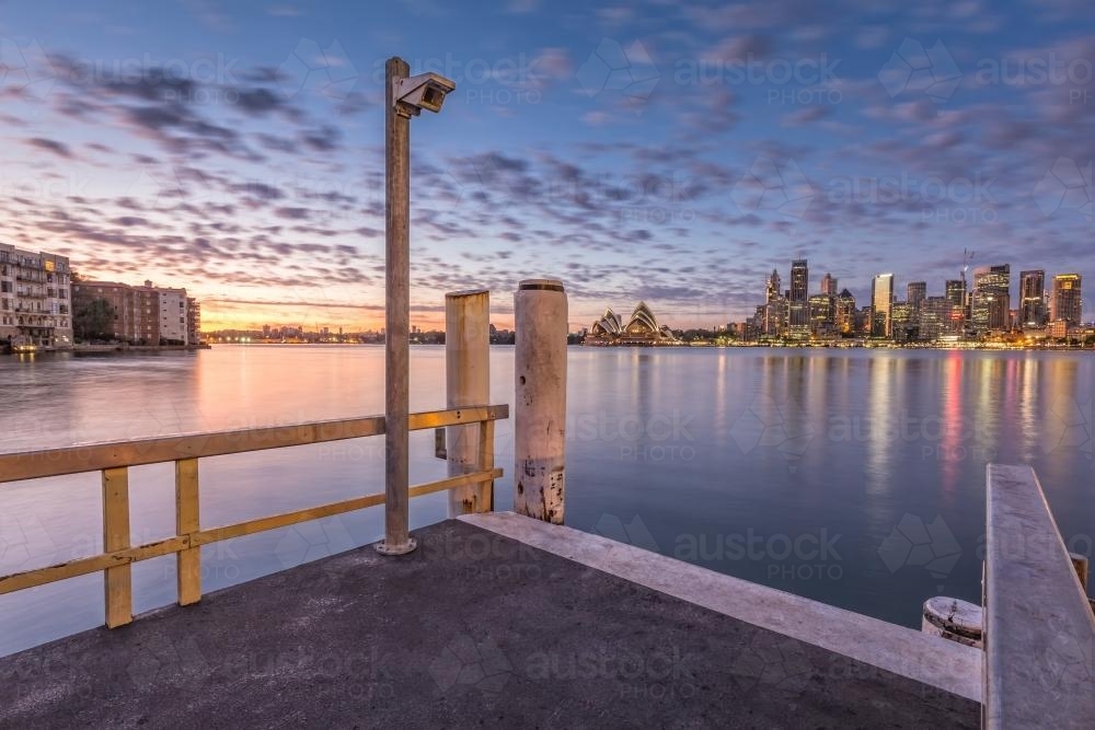 Sydney Harbour and City Skyline at Sunrise - Australian Stock Image