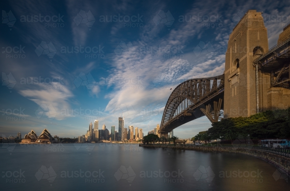 Sydney Harbour Bridge, and Opera House - Australian Stock Image