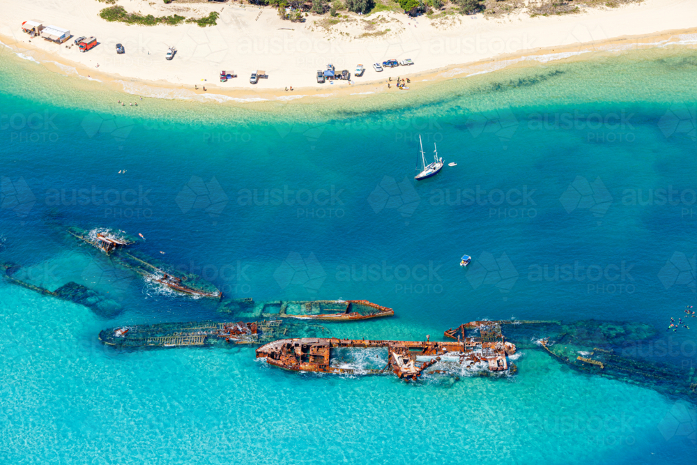 Tangalooma Wrecks - Australian Stock Image