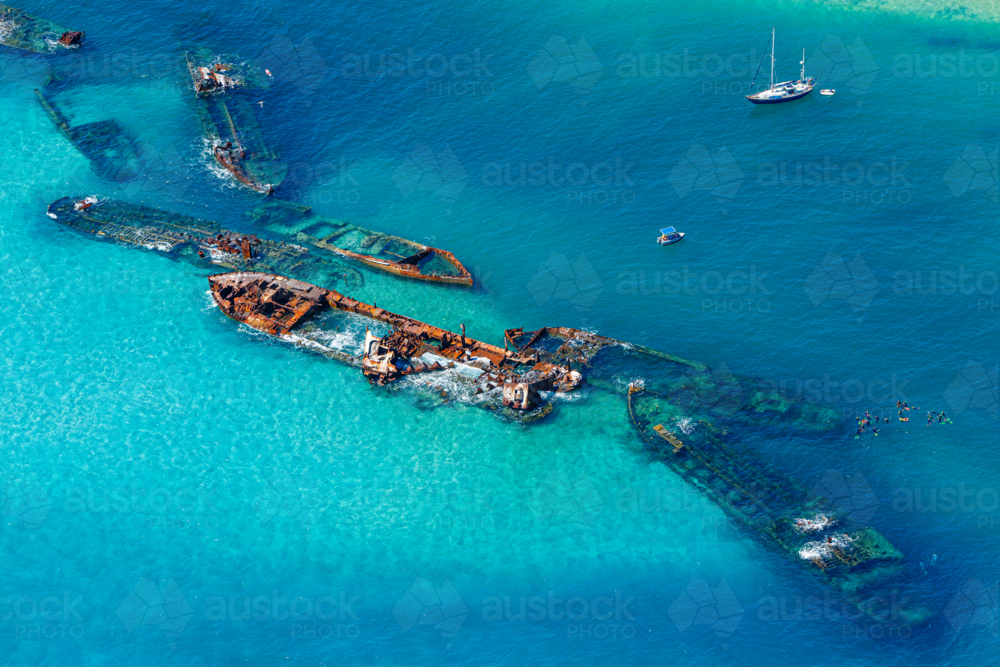 Tangalooma Wrecks - Australian Stock Image