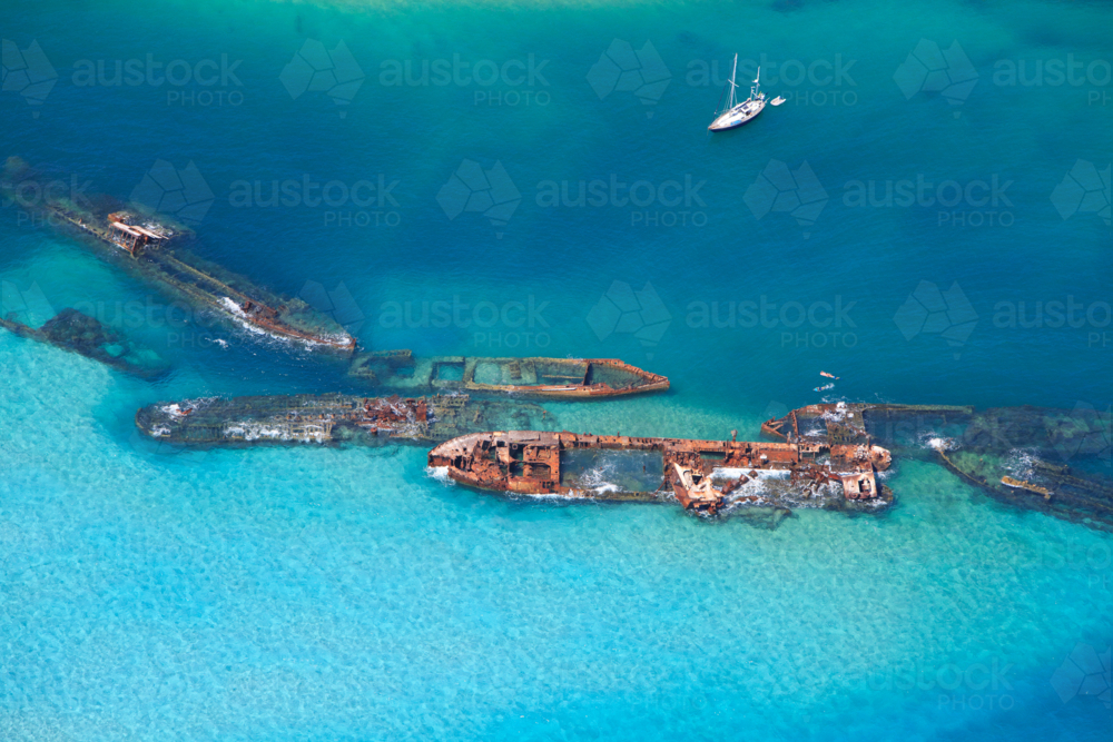 Tangalooma Wrecks - Australian Stock Image