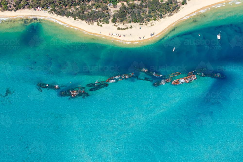 Tangalooma Wrecks - Australian Stock Image