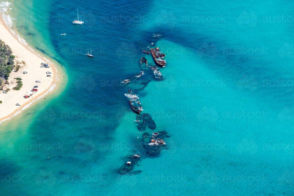 Tangalooma Wrecks - Australian Stock Image