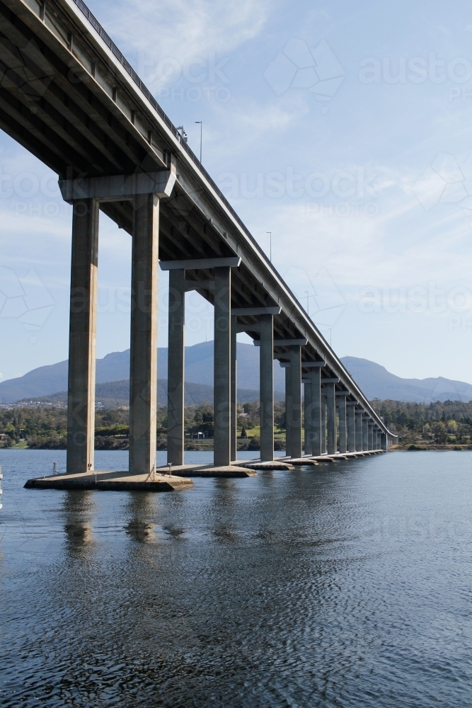 Tasman Bridge over Derwent River, Hobart - Australian Stock Image