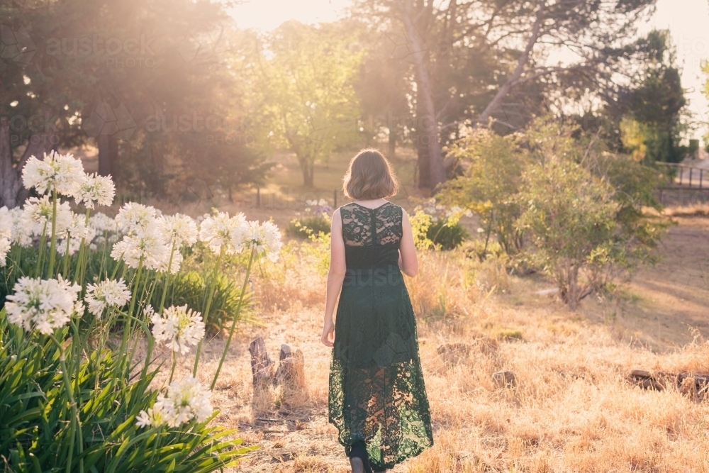 teen in formal dress - Australian Stock Image
