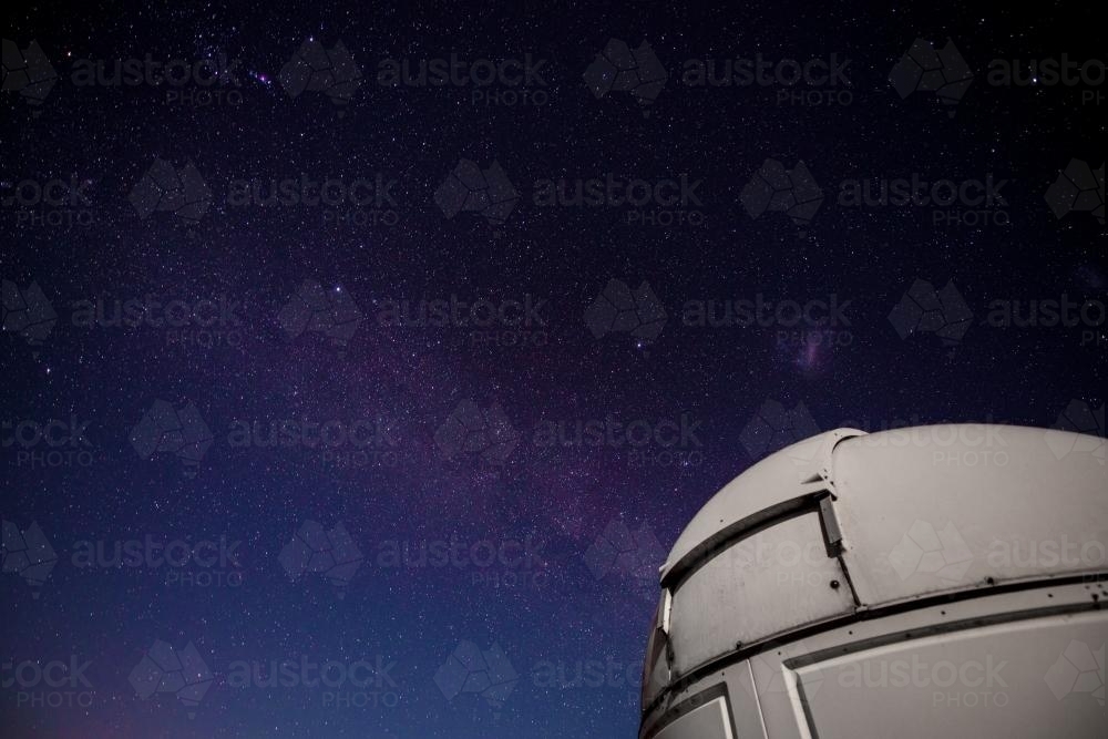 Telescope domes in Coonabarabran - Australian Stock Image