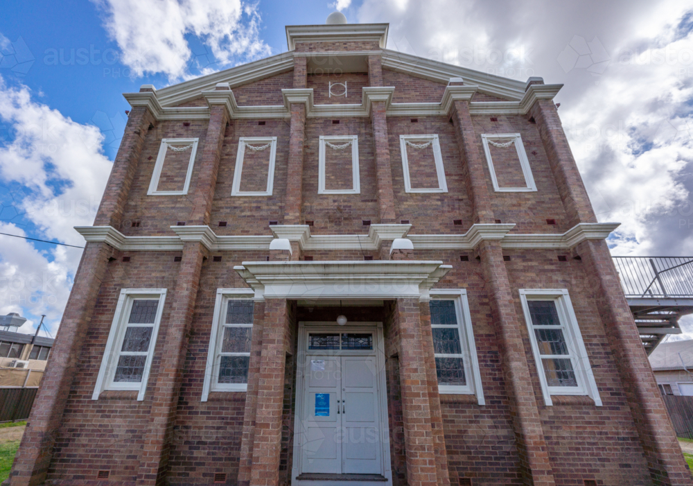 Temple of the Masonic Lodge No 44, built in 1934 and replacing a previous temple erected on the site - Australian Stock Image