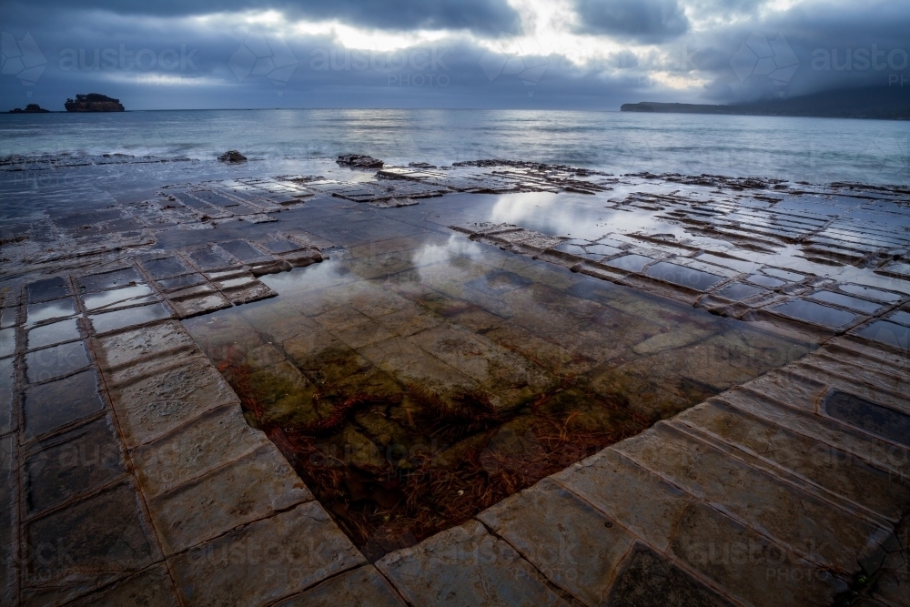 Tessellated Pavement - Forestier Peninsula - Tasmania - Australian Stock Image