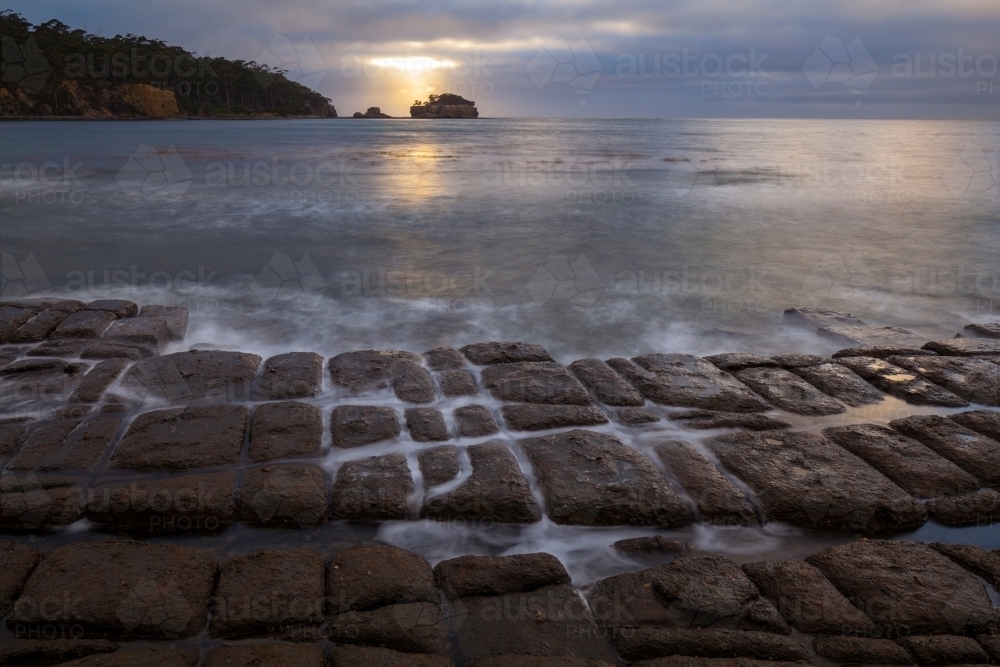 Tessellated Pavement - Forestier Peninsula - Tasmania - Australian Stock Image