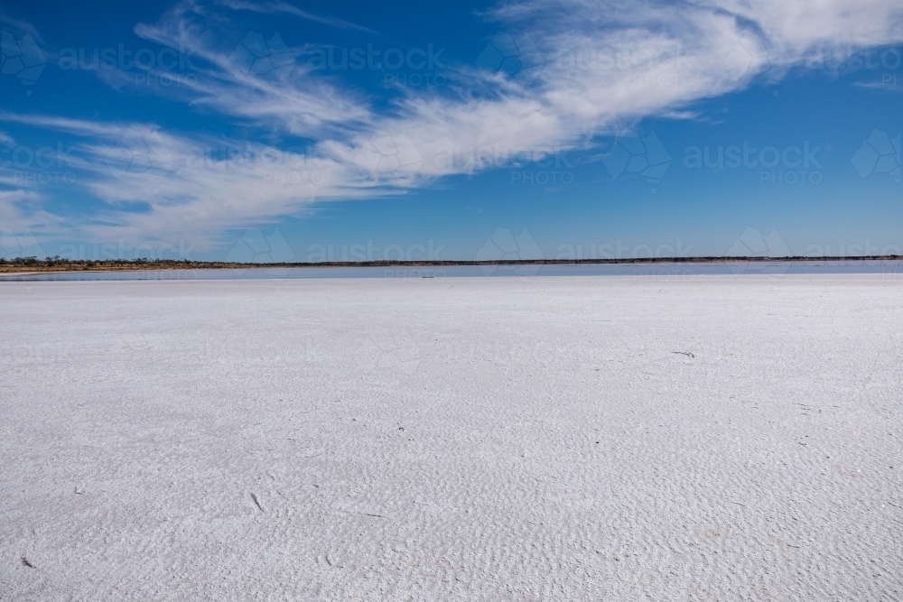 textured salt on dry lake - Australian Stock Image