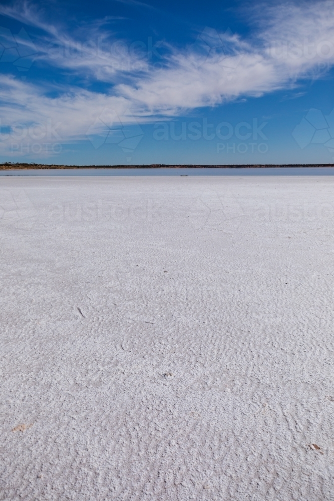 Image of textured surface of dry salt lake Austockphoto
