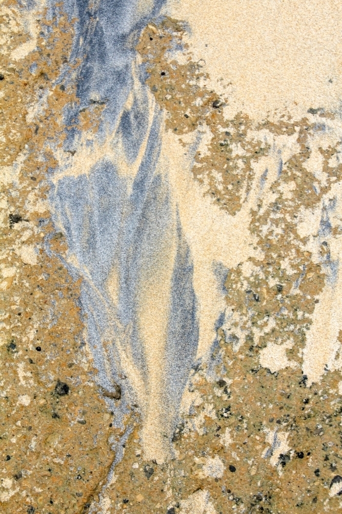 textures of sand and rock - Australian Stock Image