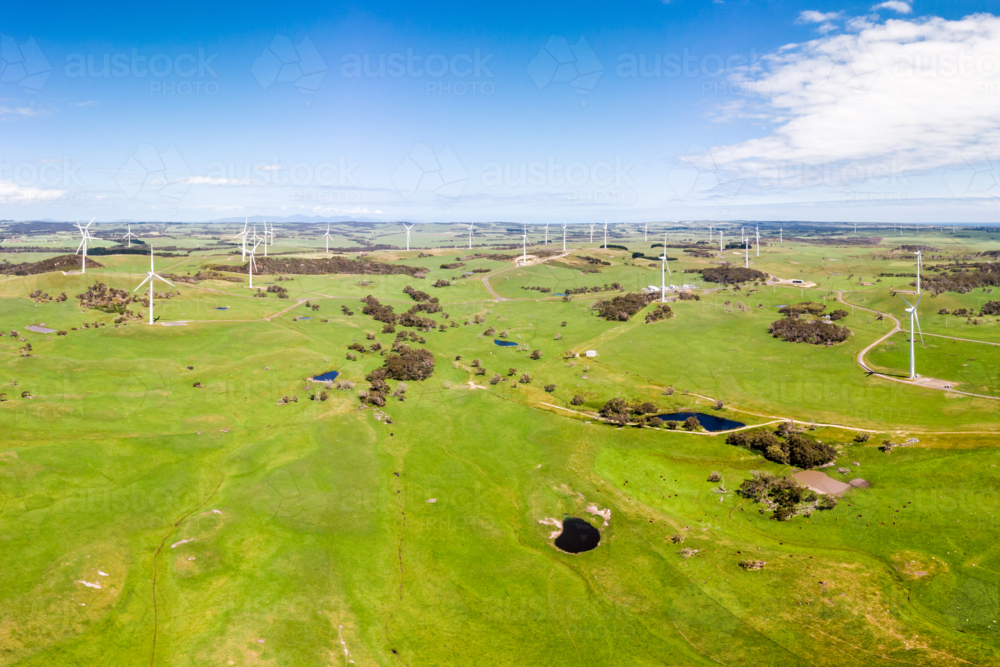 The Bald Hills Wind Farm near Walkerville in the Bass Coast region of Victoria, Australia - Australian Stock Image