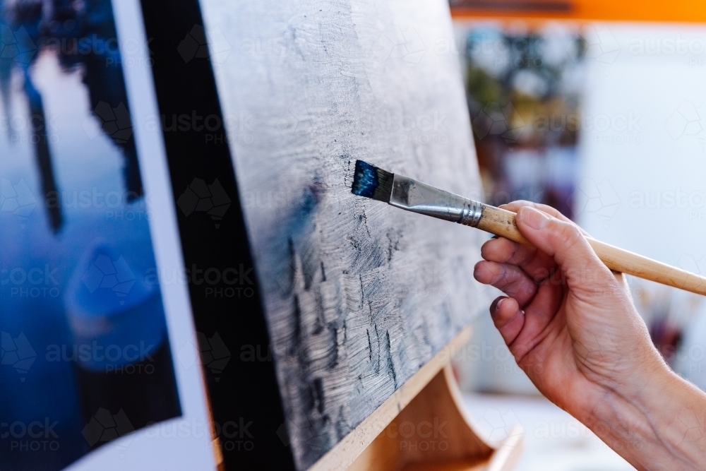 The beginning of a painting - Australian Stock Image