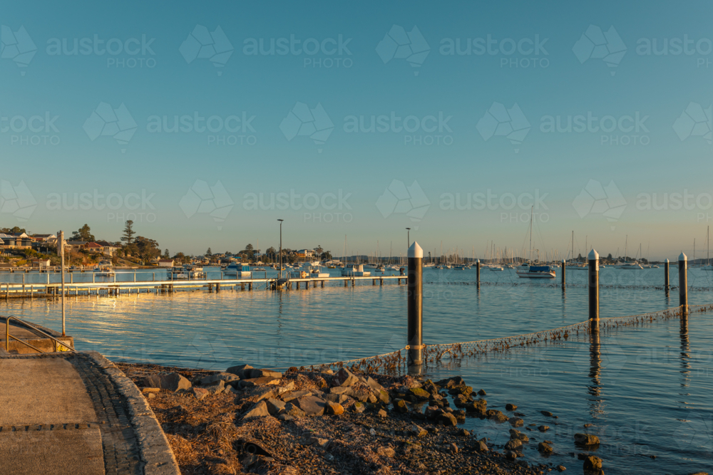 The Belmont Baths swimming enclosure at Lake Macquarie - Australian Stock Image