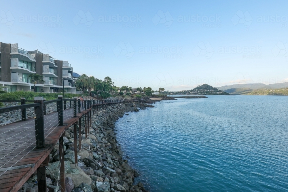 The Bicentennial Walkway from Cannonvale to Airlie Beach in the Whitsundays, Queensland - Australian Stock Image