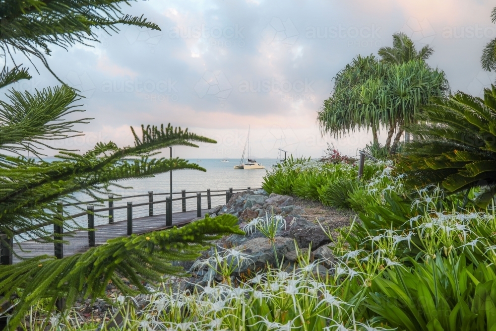 The Bicentennial Walkway from Cannonvale to Airlie Beach in the Whitsundays, Queensland - Australian Stock Image
