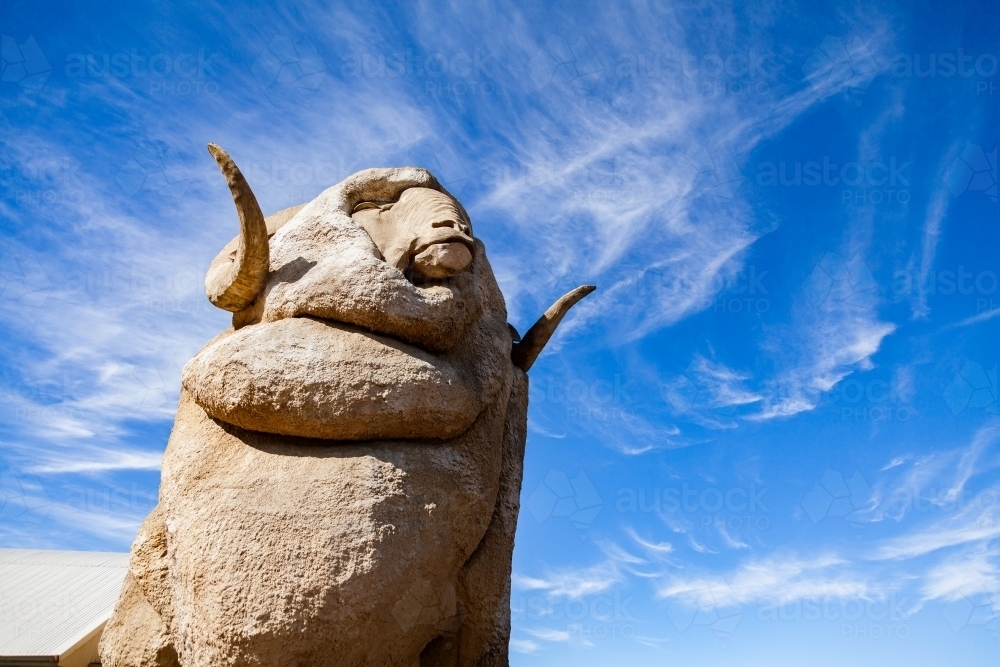 The Big Merino iconic australian tourist attraction in Goulburn - Australian Stock Image
