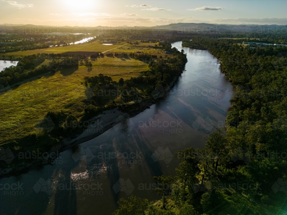 Image of The Brisbane River in the western suburbs of Brisbane Austockphoto