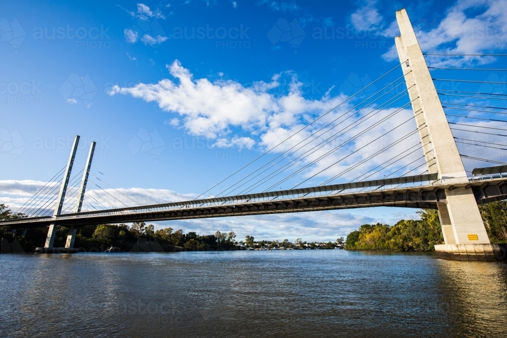 The Eleanor Schonell Bridge (Green Bridge) over the Brisbane River - Australian Stock Image