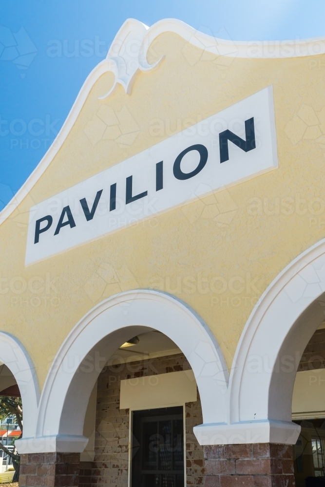 The facade of an historic pavilion - Australian Stock Image