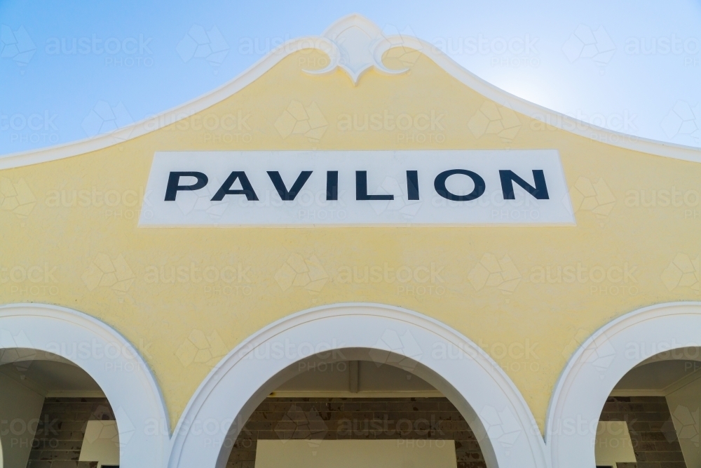 The facade of an historic pavilion - Australian Stock Image