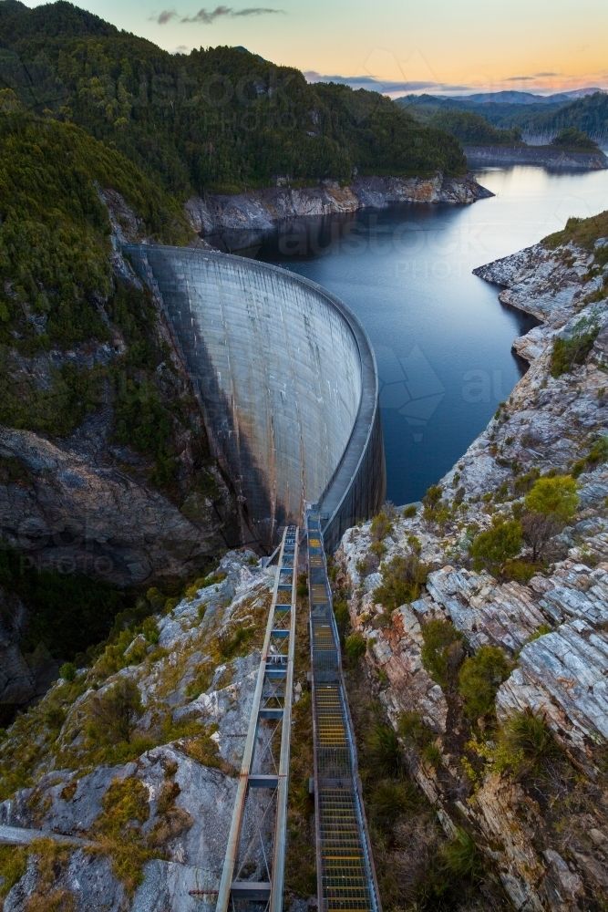 Image Of The Gordon Dam South West Tasmania Australia Austockphoto