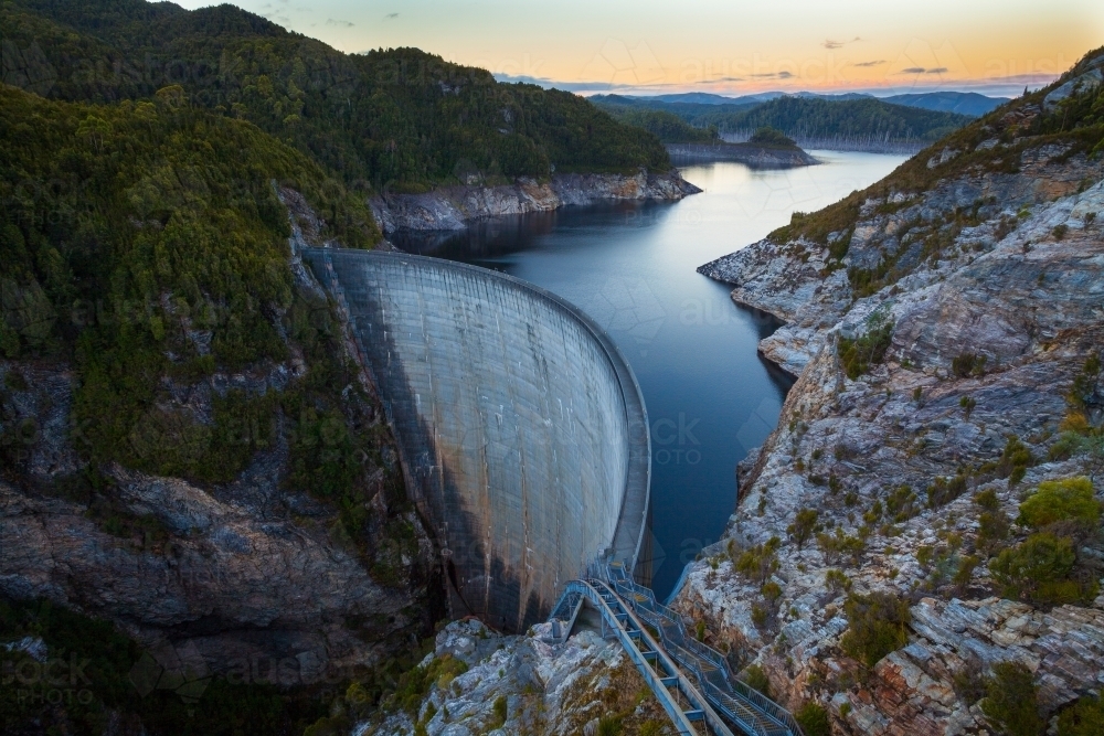 The Gordon Dam - South West Tasmania - Australia - Australian Stock Image