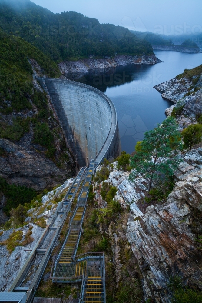 The Gordon Dam - South West Tasmania - Australia - Australian Stock Image