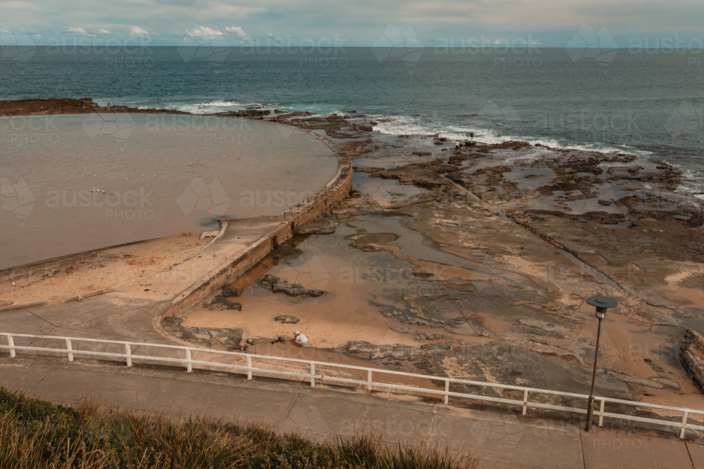 The historic Canoe Pool in Newcastle, New South Wales - Australian Stock Image